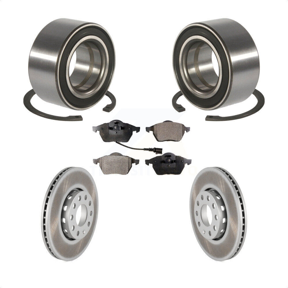 Kit de Rotor et plaquettes de frein à disque enduit de roulement de roue avant pour Audi A6 Quattro 10