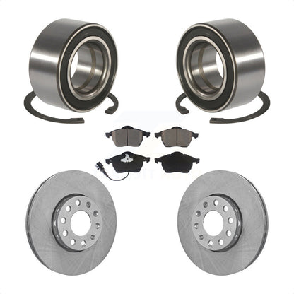 Kit de Rotor de frein à disque et de plaquettes en céramique, roulement de roue avant, pour Audi A6 Quattro 10