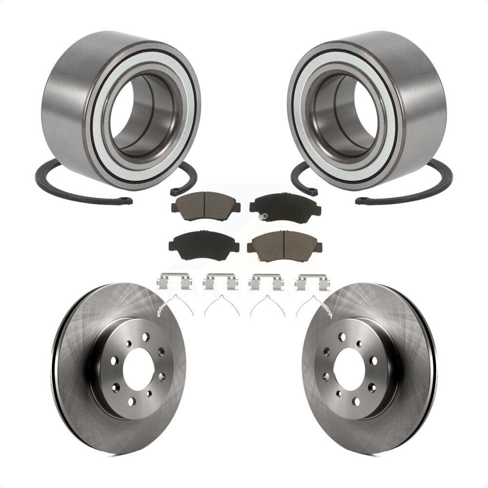 Kit de plaquettes de Rotor de frein, roulement de roue avant, pour Honda Civic 04-05, avec roue à 4 écrous