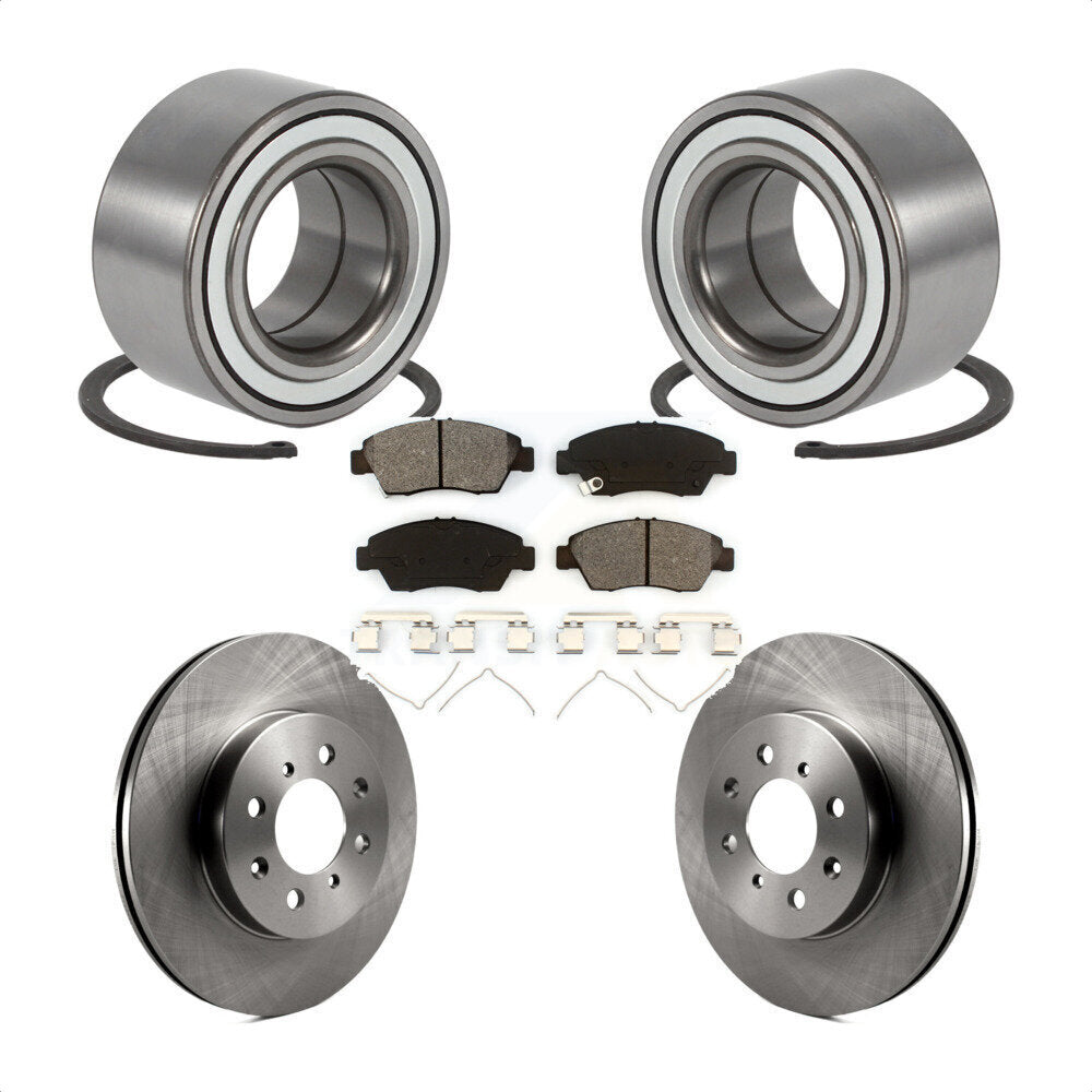 Kit de plaquettes de Rotor de frein, roulement de roue avant, pour Honda Civic 04-05, avec roue à 4 écrous