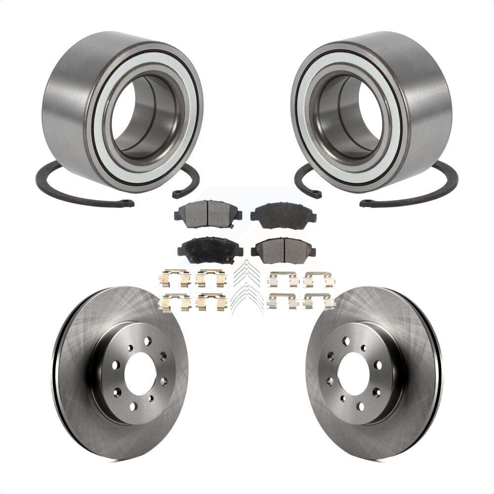 Kit de plaquettes de Rotor de frein, roulement de roue avant, pour Honda Civic 04-05, avec roue à 4 écrous