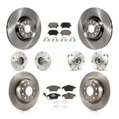 Kit de rotors et plaquettes de frein à disque, roulements de moyeu avant et arrière (10 pièces) pour Volkswagen CC