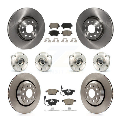 Kit de rotors et plaquettes de frein à disque, roulements de moyeu avant et arrière (10 pièces) pour Volkswagen CC