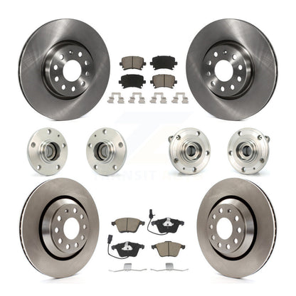 Kit de rotors et plaquettes de frein à disque, roulements de moyeu avant et arrière (10 pièces) pour Volkswagen CC