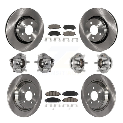 Kit de plaquettes de Rotor de frein, roulement de moyeu avant et arrière (10 pièces) pour Ford Mustang V6 avec 3.7