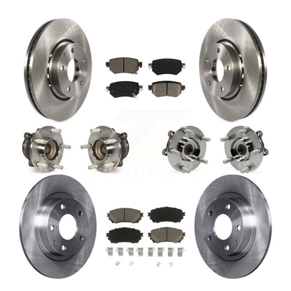 Kit de rotors de frein à disque et de plaquettes en céramique, roulement de moyeu avant et arrière (10 pièces) pour Mazda