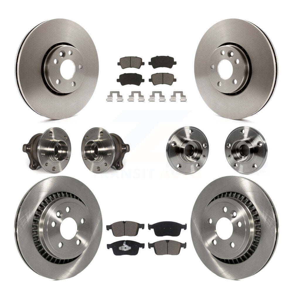 Kit de rotor et de plaquettes de frein à disque, roulement de moyeu avant et arrière (10 pièces) pour Volvo XC60 AW 2017