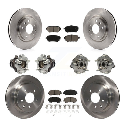 Kit de rotors et plaquettes de frein à disque, roulement de moyeu avant et arrière (10 pièces) pour Nissan Rogue Spor
