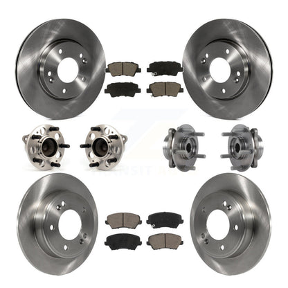 Kit de rotors et plaquettes de frein avec roulement de moyeu avant et arrière (10 pièces) pour Hyundai Elantra G 2017