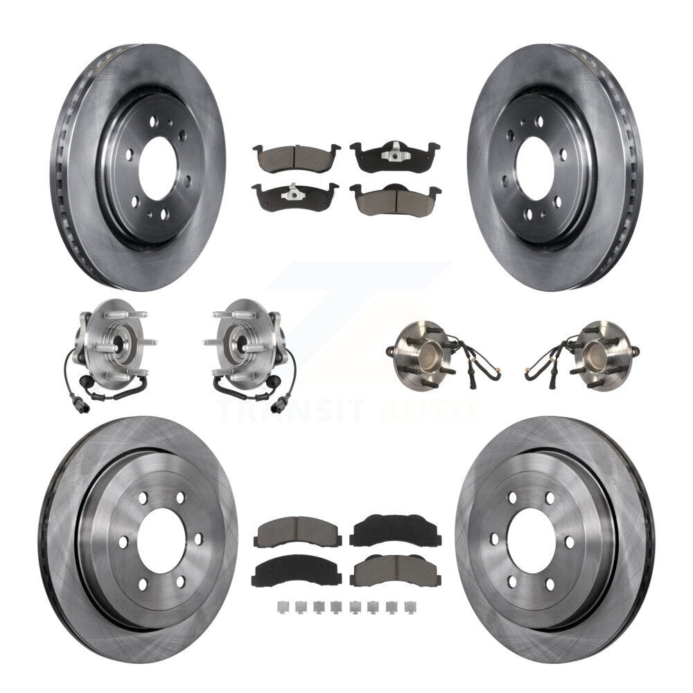 Kit de rotors et plaquettes de frein, roulement de moyeu avant et arrière (10 pièces) pour Ford Expedition Lincol