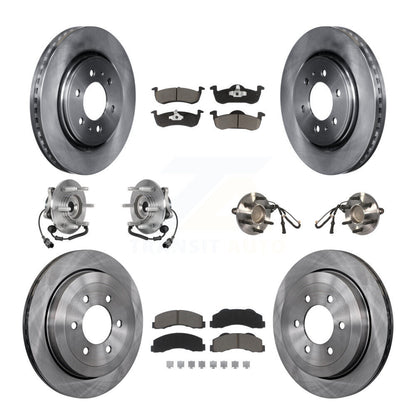 Kit de rotors et plaquettes de frein, roulement de moyeu avant et arrière (10 pièces) pour Ford Expedition Lincol
