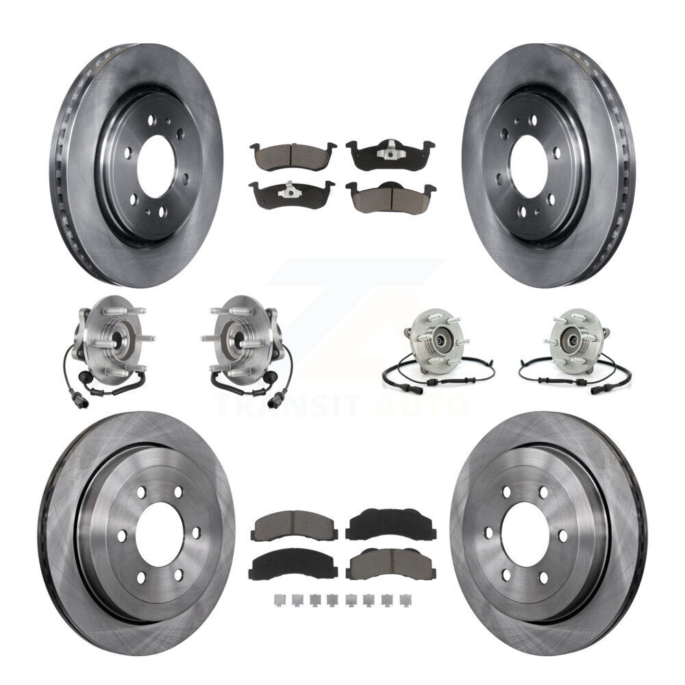 Kit de rotors et plaquettes de frein, roulement de moyeu avant et arrière (10 pièces) pour Ford Expedition Lincol