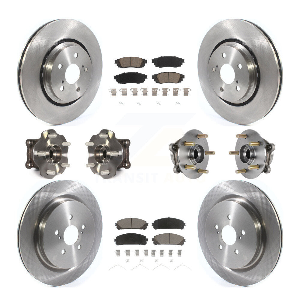 Kit de plaquettes de Rotor de frein, roulement de moyeu avant et arrière (10 pièces) pour Lexus RX350 RX450h RX350