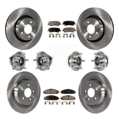 Kit de plaquettes de Rotor de frein, roulement de moyeu avant et arrière (10 pièces) pour Ford Mustang V6 avec 3.7