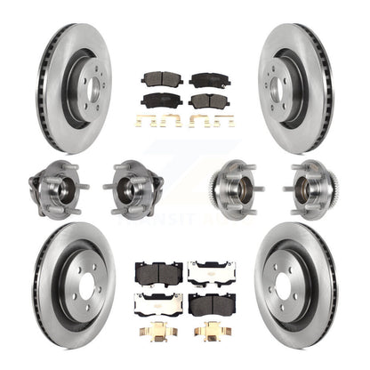 Kit de rotors et plaquettes de frein à disque, roulements de moyeu avant et arrière (10 pièces) pour Ford Mustang