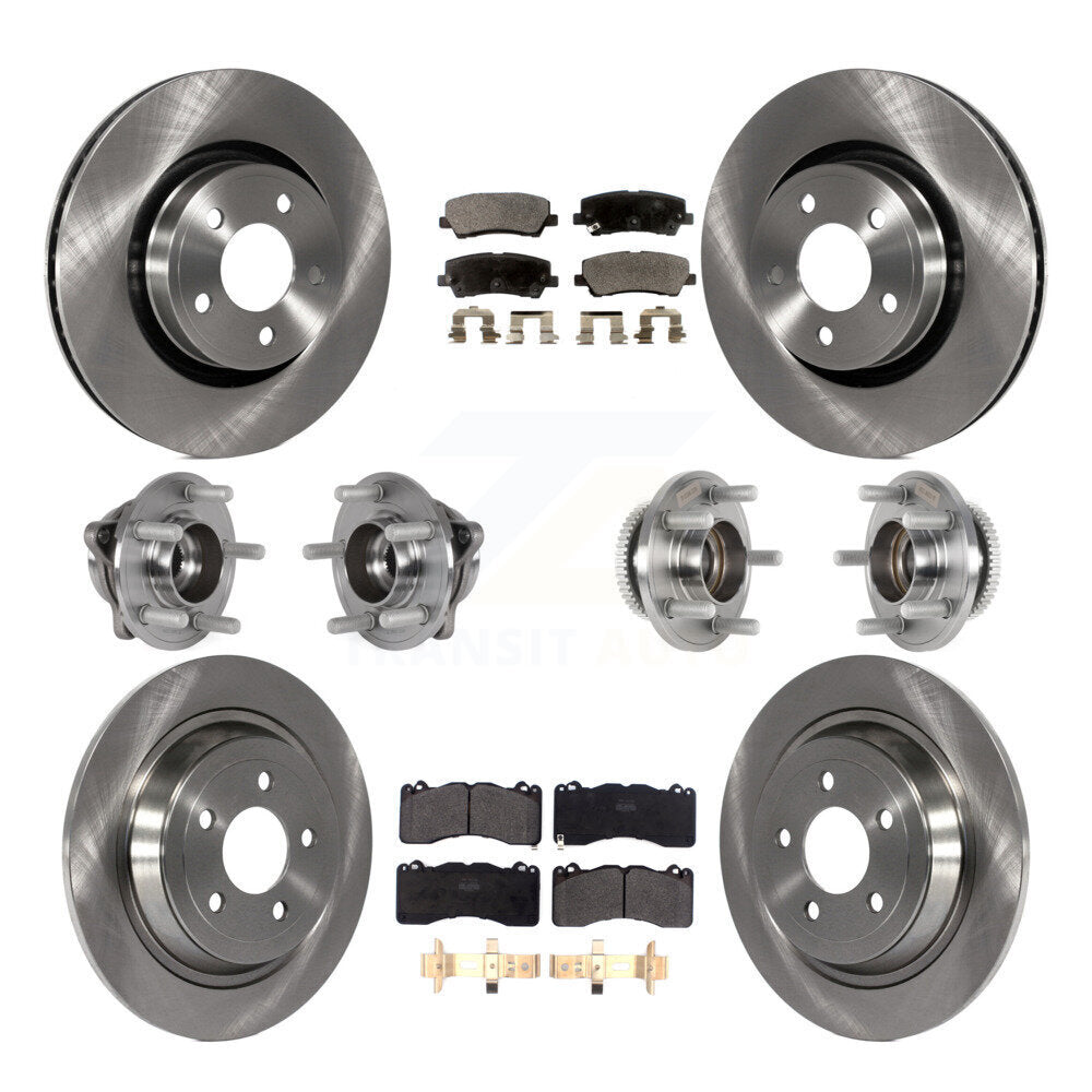 Kit de plaquettes de Rotor de frein, roulement de moyeu avant et arrière (10 pièces) pour Ford Mustang V6 avec 3.7