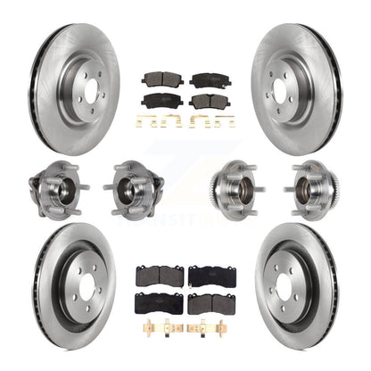 Kit de rotors et plaquettes de frein à disque, roulements de moyeu avant et arrière (10 pièces) pour Ford Mustang