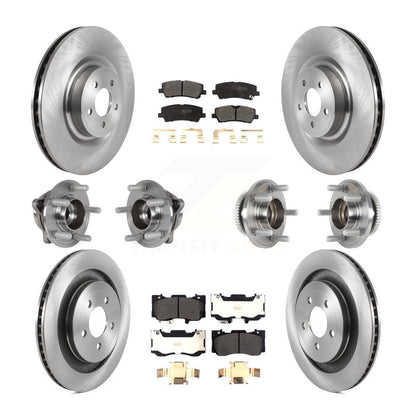 Kit de rotors et plaquettes de frein à disque, roulements de moyeu avant et arrière (10 pièces) pour Ford Mustang