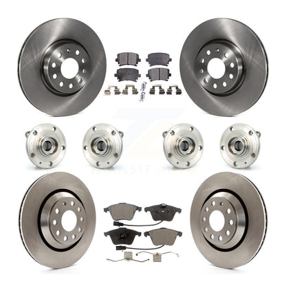 Kit de rotors et plaquettes de frein à disque, roulements de moyeu avant et arrière (10 pièces) pour Volkswagen CC