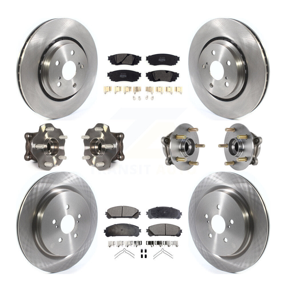 Kit de plaquettes de Rotor de frein, roulement de moyeu avant et arrière (10 pièces) pour Lexus RX350 RX450h RX350