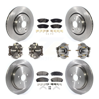 Kit de plaquettes de Rotor de frein, roulement de moyeu avant et arrière (10 pièces) pour Lexus RX350 RX450h RX350