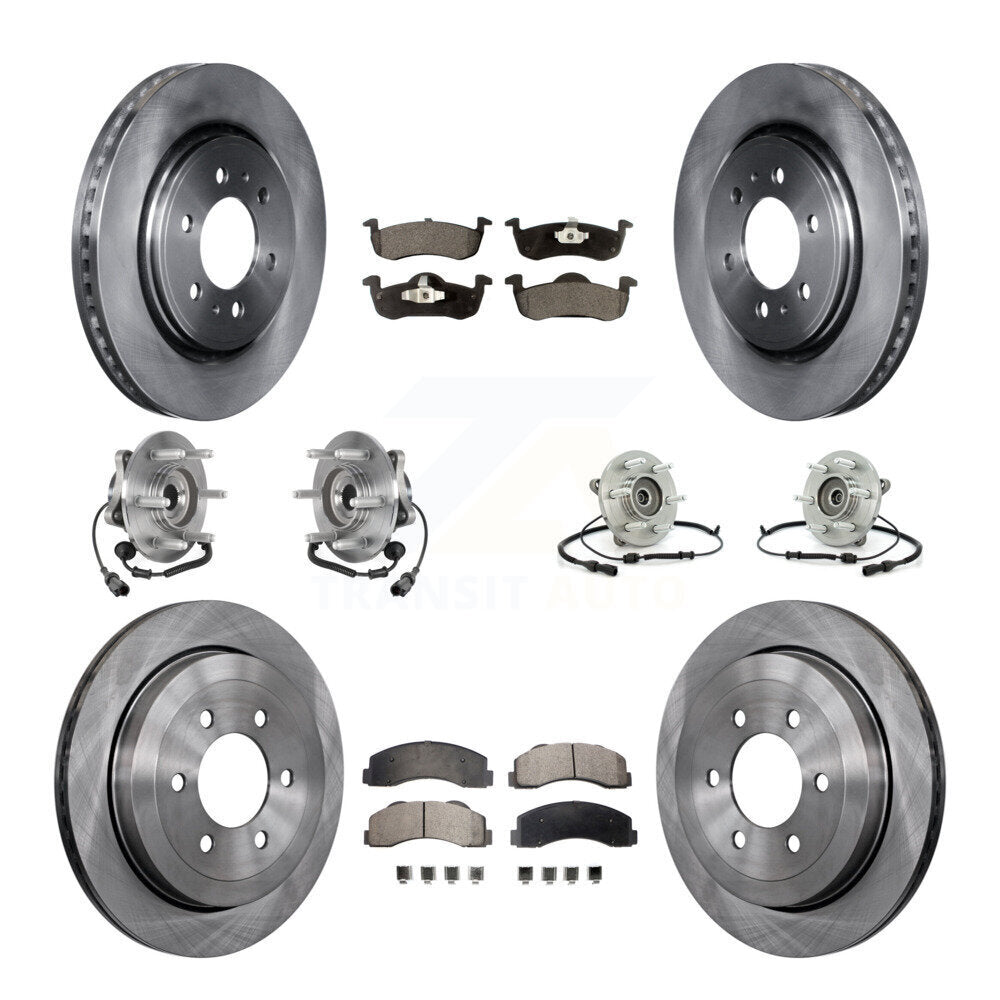 Kit de rotors et plaquettes de frein, roulement de moyeu avant et arrière (10 pièces) pour Ford Expedition Lincol
