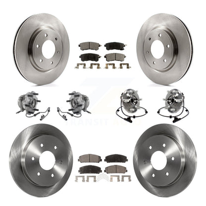 Kit de rotors et plaquettes de frein avec roulement de moyeu avant et arrière (10 pièces) pour Nissan Armada AW 17-19