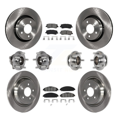 Kit de plaquettes de Rotor de frein, roulement de moyeu avant et arrière (10 pièces) pour Ford Mustang V6 avec 3.7