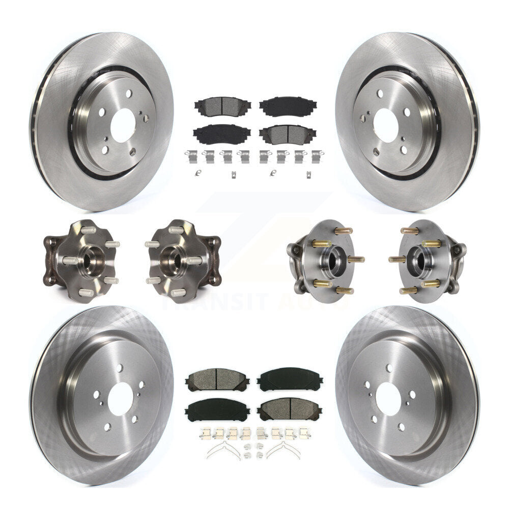 Kit de plaquettes de Rotor de frein, roulement de moyeu avant et arrière (10 pièces) pour Lexus RX350 RX450h RX350