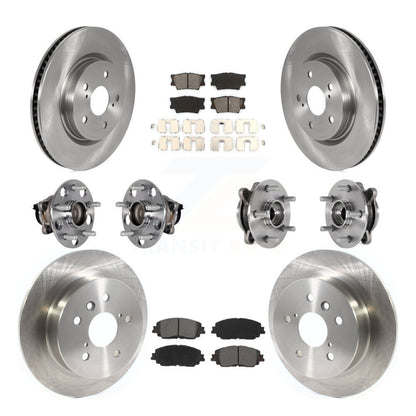 Kit de rotors et plaquettes de frein à disque, roulements de moyeu avant et arrière (10 pièces) pour Toyota Camry