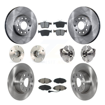 Kit de plaquettes de Rotor de frein à disque, roulement de moyeu avant et arrière (10 pièces) pour Volkswagen Jetta 1.4