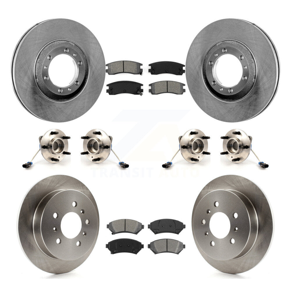 Kit de rotor et de plaquettes de frein avec roulement de moyeu avant et arrière (10 pièces) pour Pontiac Montana AW 2001