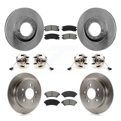 Kit de rotor et de plaquettes de frein avec roulement de moyeu avant et arrière (10 pièces) pour Pontiac Montana AW 2001