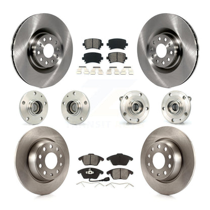 Kit de rotors et plaquettes de frein à disque, roulements de moyeu avant et arrière (10 pièces) pour Volkswagen CC