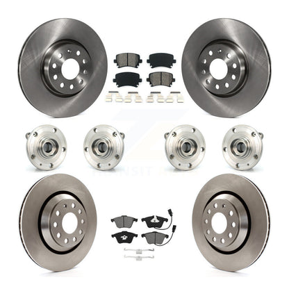 Kit de rotors et plaquettes de frein à disque, roulements de moyeu avant et arrière (10 pièces) pour Volkswagen CC