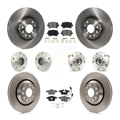 Kit de rotors et plaquettes de frein à disque, roulements de moyeu avant et arrière (10 pièces) pour Volkswagen CC