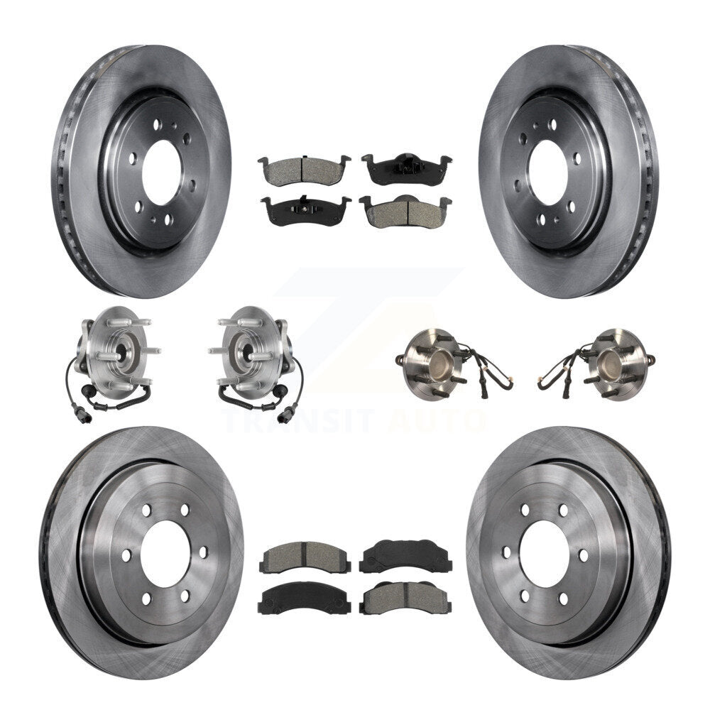 Kit de rotors et plaquettes de frein, roulement de moyeu avant et arrière (10 pièces) pour Ford Expedition Lincol