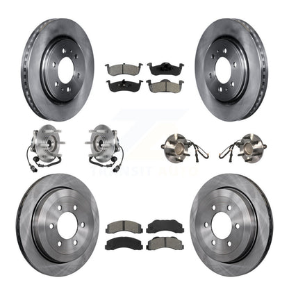 Kit de rotors et plaquettes de frein, roulement de moyeu avant et arrière (10 pièces) pour Ford Expedition Lincol