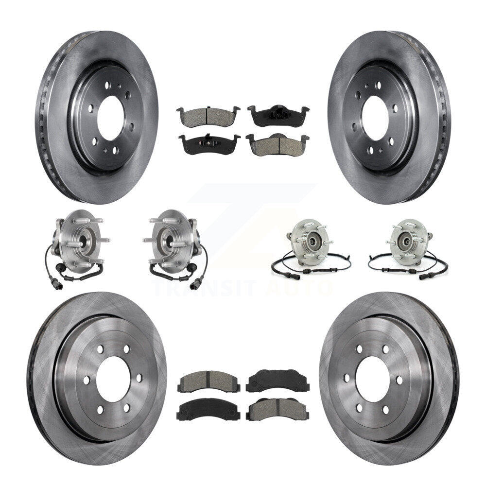 Kit de rotors et plaquettes de frein, roulement de moyeu avant et arrière (10 pièces) pour Ford Expedition Lincol