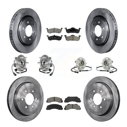 Kit de rotors et plaquettes de frein, roulement de moyeu avant et arrière (10 pièces) pour Ford Expedition Lincol
