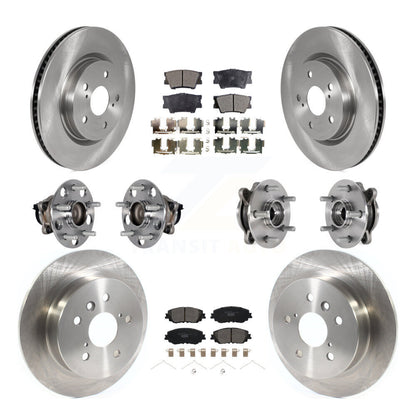 Kit de rotors et plaquettes de frein à disque, roulements de moyeu avant et arrière (10 pièces) pour Toyota Camry