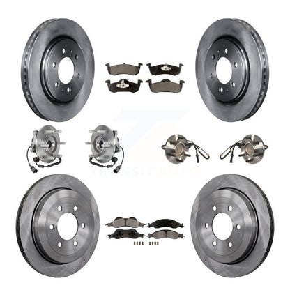 Kit de rotors et plaquettes de frein, roulement de moyeu avant et arrière (10 pièces) pour Ford Expedition Lincol