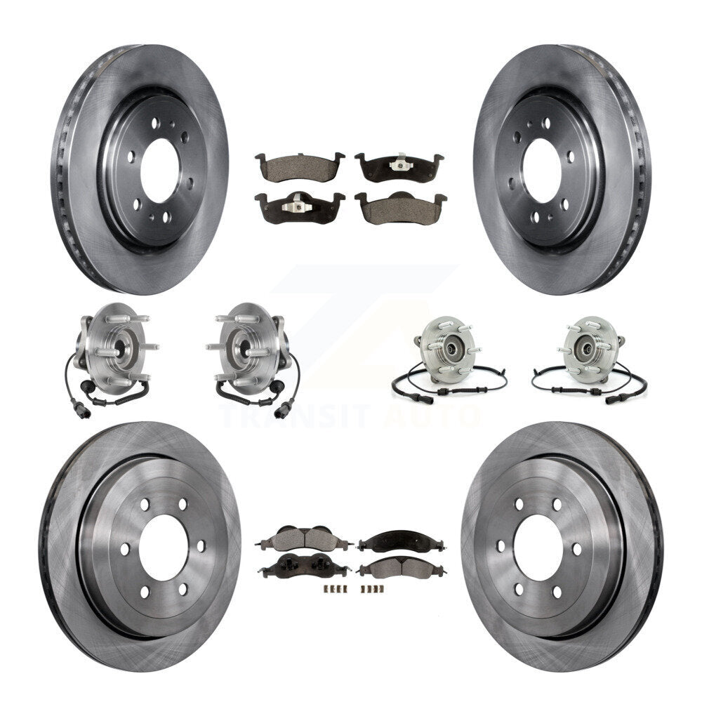 Kit de rotors et plaquettes de frein, roulement de moyeu avant et arrière (10 pièces) pour Ford Expedition Lincol