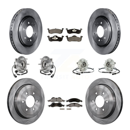 Kit de rotors et plaquettes de frein, roulement de moyeu avant et arrière (10 pièces) pour Ford Expedition Lincol