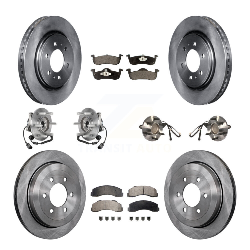 Kit de rotors et plaquettes de frein, roulement de moyeu avant et arrière (10 pièces) pour Ford Expedition Lincol