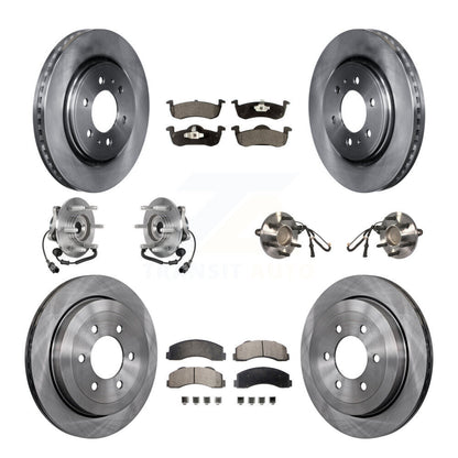 Kit de rotors et plaquettes de frein, roulement de moyeu avant et arrière (10 pièces) pour Ford Expedition Lincol