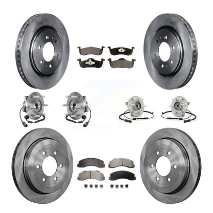 Kit de rotors et plaquettes de frein, roulement de moyeu avant et arrière (10 pièces) pour Ford Expedition Lincol