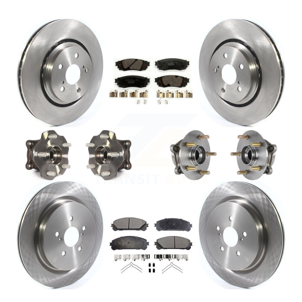 Kit de plaquettes de Rotor de frein, roulement de moyeu avant et arrière (10 pièces) pour Lexus RX350 RX450h RX350