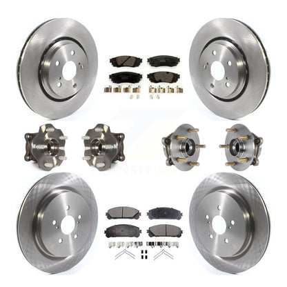 Kit de plaquettes de Rotor de frein, roulement de moyeu avant et arrière (10 pièces) pour Lexus RX350 RX450h RX350