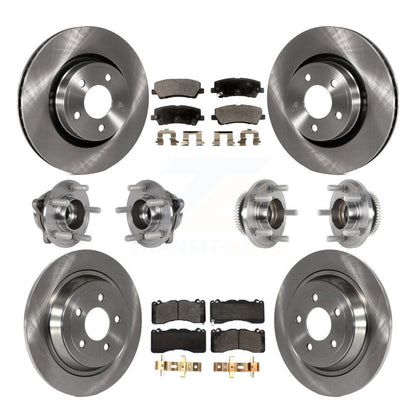Kit de plaquettes de Rotor de frein, roulement de moyeu avant et arrière (10 pièces) pour Ford Mustang V6 avec 3.7